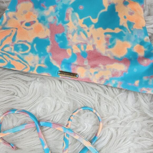 Victoria Secret 2019 Tie Dye Gorgeous Pastel Women's Size XS Ring String Bikini - Picture 4 of 7